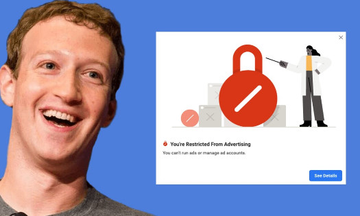 حظر الحساب الإعلاني فيسبوك